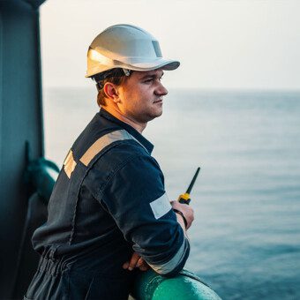 Man looking out to sea